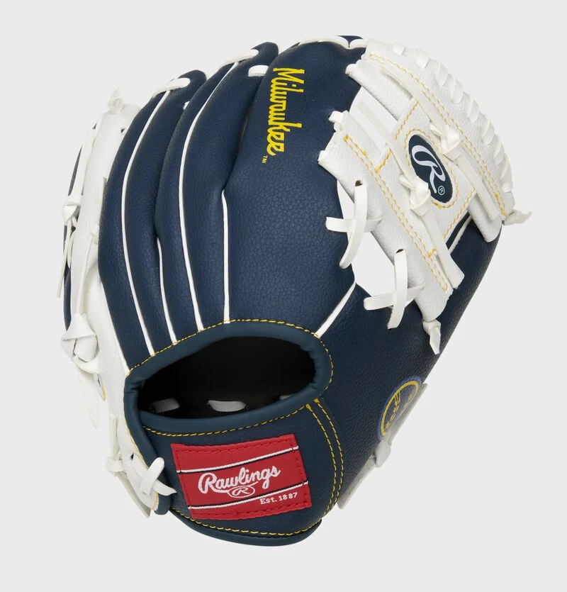 Rawlings Milwaukee Brewers 10-Inch Team Logo Glove 4 Rawlings Milwaukee Brewers 10-Inch Team Logo Glove - Image 2