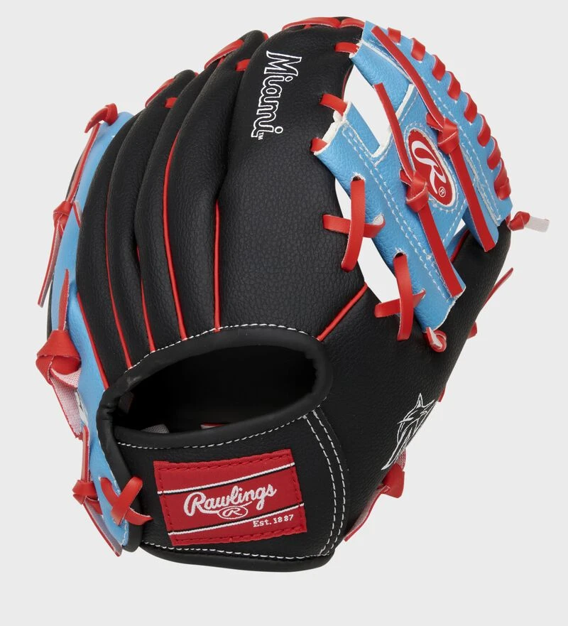 Rawlings Miami Marlins 10-Inch Team Logo Glove 4 Rawlings Miami Marlins 10-Inch Team Logo Glove - Image 2