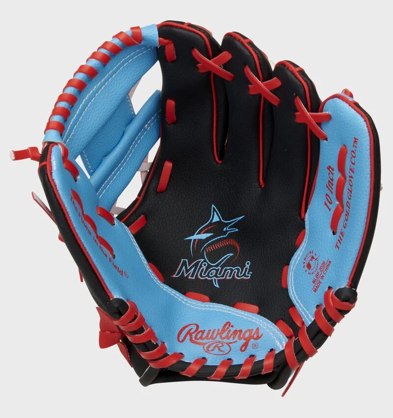 Rawlings Miami Marlins 10-Inch Team Logo Glove 5 Rawlings Miami Marlins 10-Inch Team Logo Glove - Image 3
