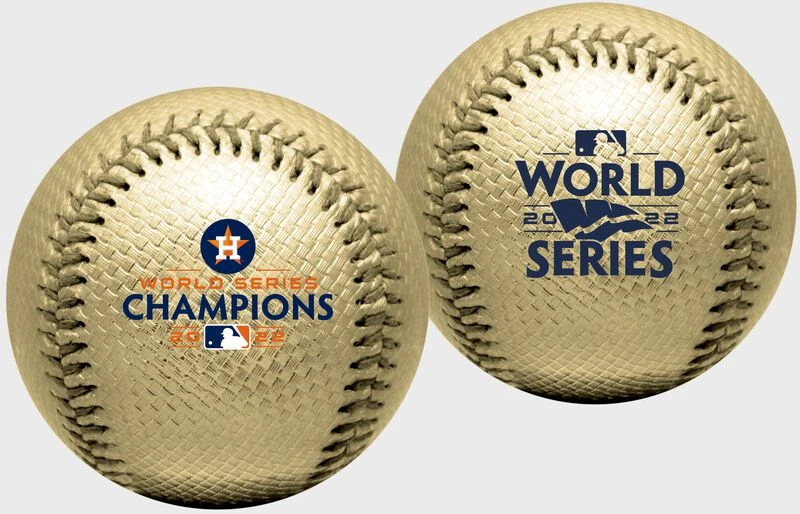 Rawlings 2022 Houston Astros World Series Champions Gold Replica Baseball 3 Rawlings 2022 Houston Astros World Series Champions Gold Replica Baseball