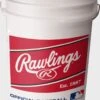 Rawlings MLB Baseball 6-Gallon Bucket (Bucket Only), 6 Bucket Pack -Baseball Equipment Select Stores BUCKET6G6PK 1
