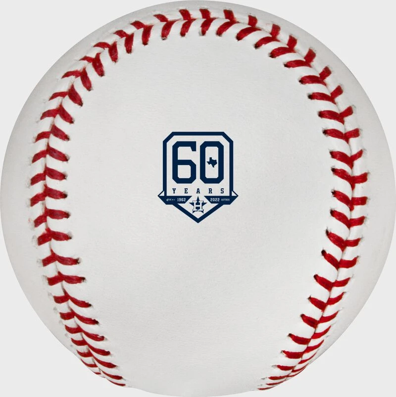 Rawlings MLB 2022 Houston Astros 60th Anniversary Baseball 4 Rawlings MLB 2022 Houston Astros 60th Anniversary Baseball - Image 2