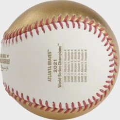 Rawlings MLB 2021 World Series Champions Baseball, Atlanta Braves -Baseball Equipment Select Stores WSBB21CHMP ATL 4